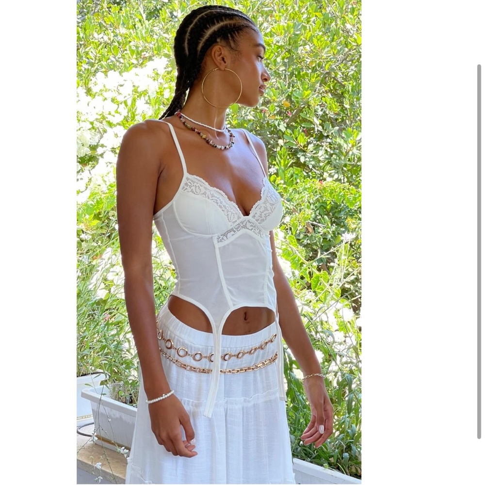 Adika white lace shirt